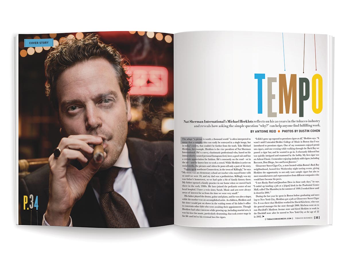 Blank magazine template with soft shadows.